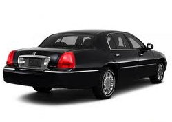Luxury towncar sedan back view