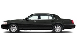 Luxury towncar sedan side view