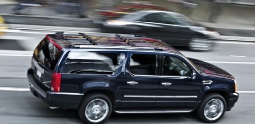 Luxury SUV interior rear