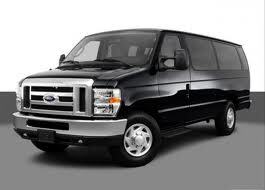 Black passenger van