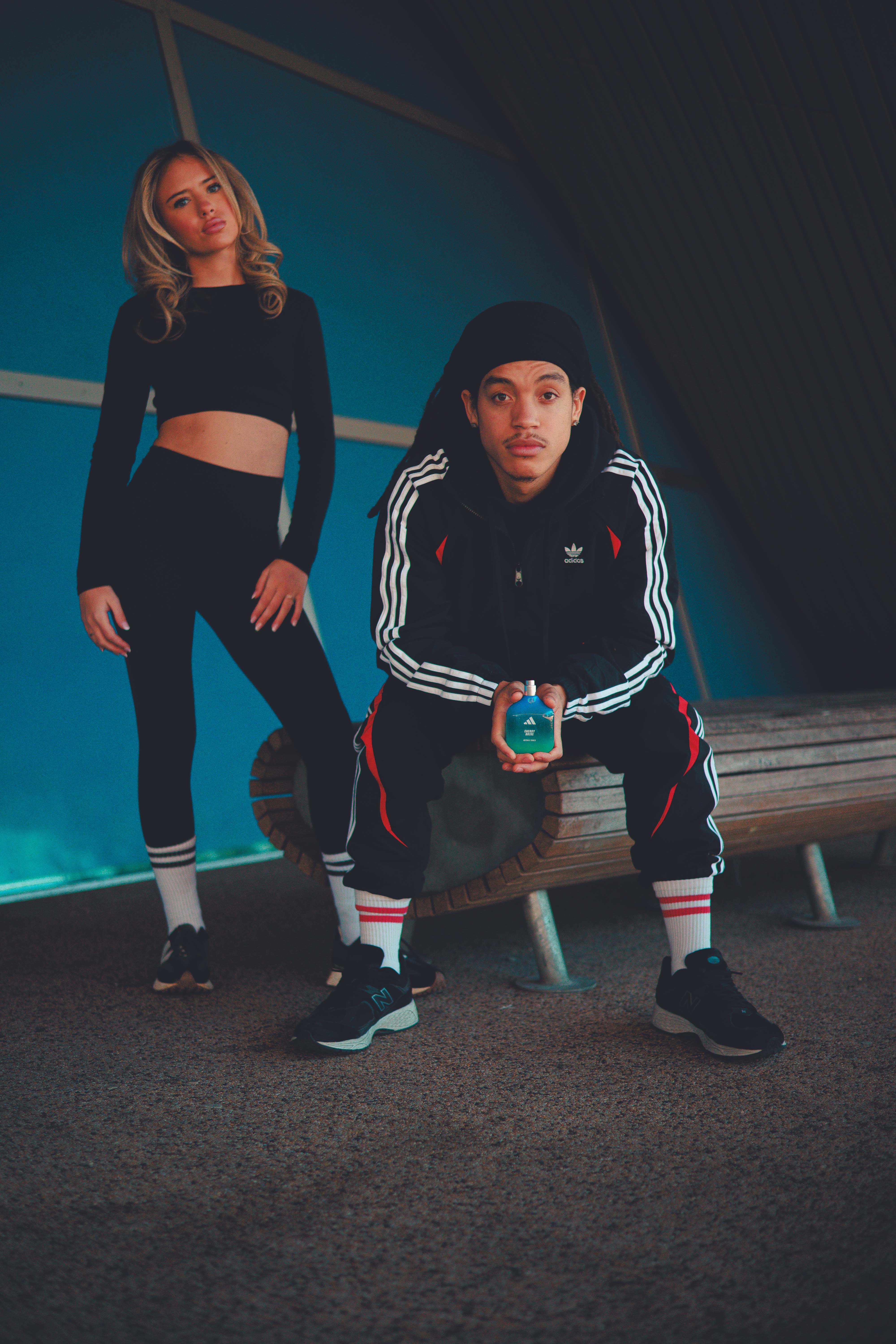 Adidas Vibes campaign still — city energy mood at night