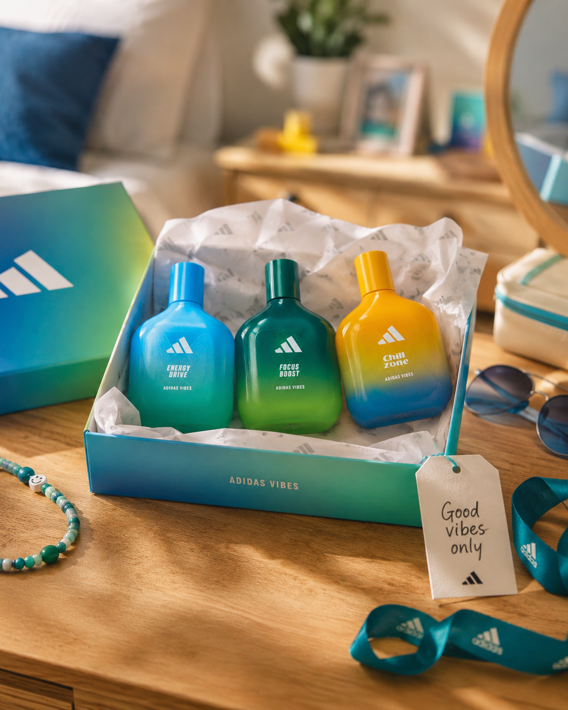 Adidas Vibes gift set — Energy Drive, Focus Boost and Chill Zone