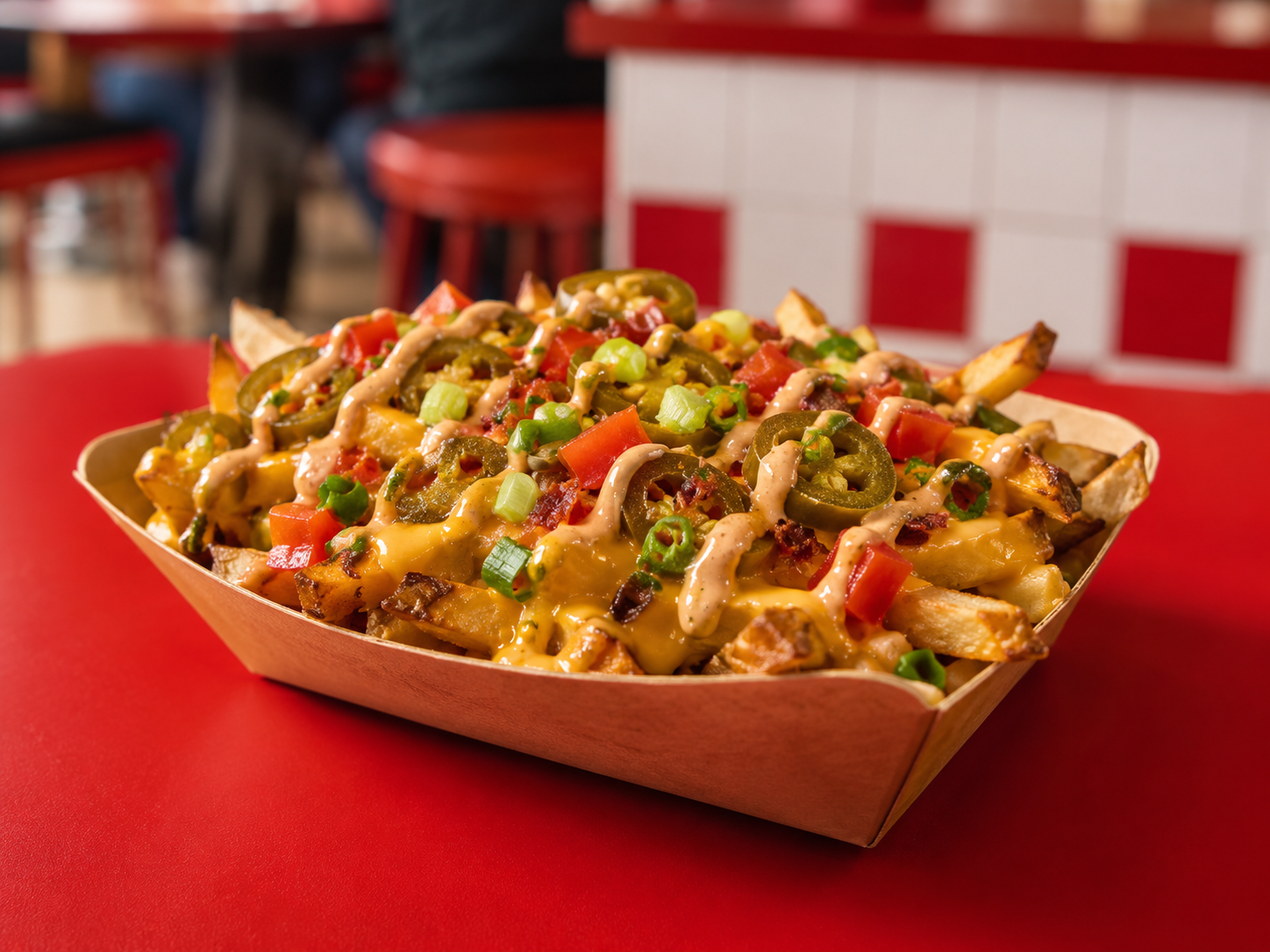 Five Guys Loaded Fries product close-up