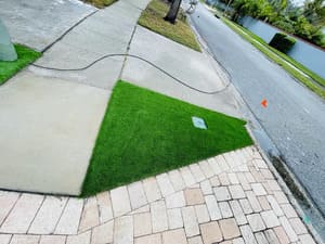 Artificial turf install in Miami