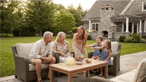 A multi-generational family enjoying time together, representing successful wealth transfer and legacy planning