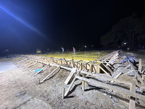 Warehouse concrete floor