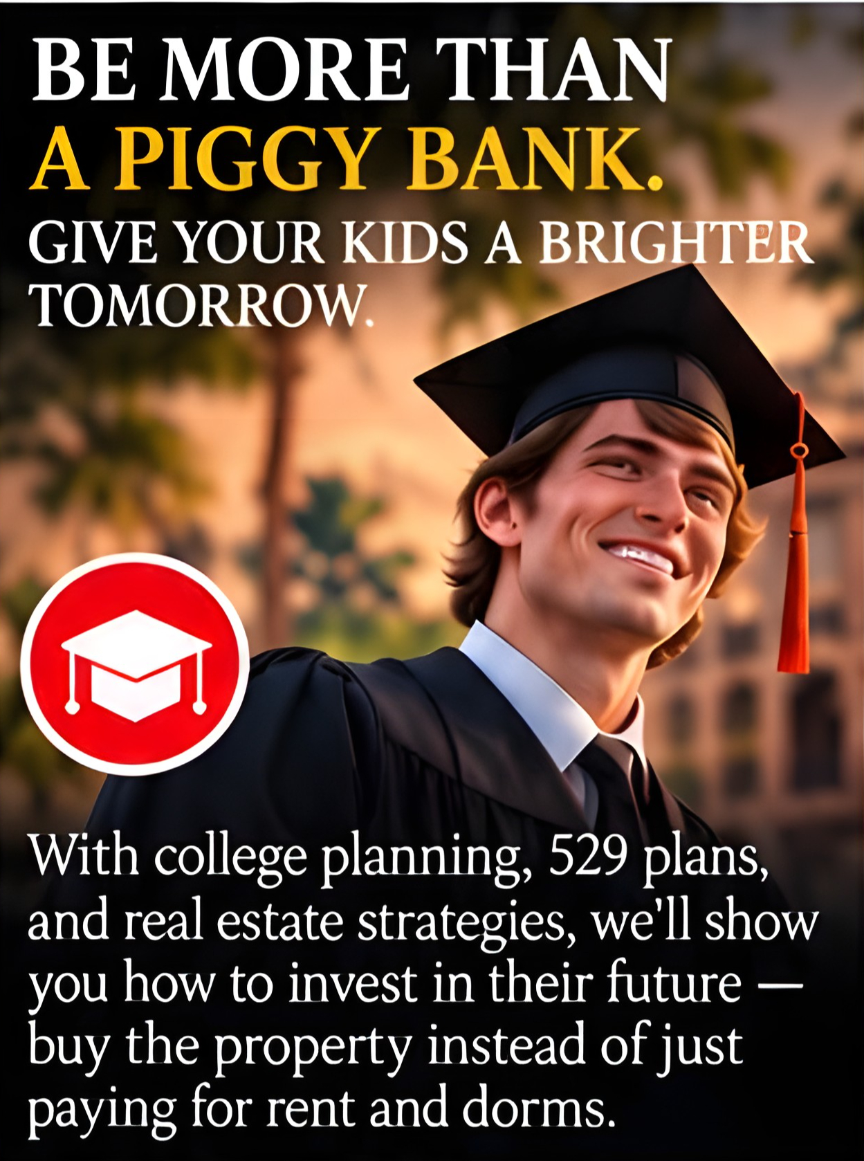 Be more than a piggy bank. Give your kids a brighter tomorrow.