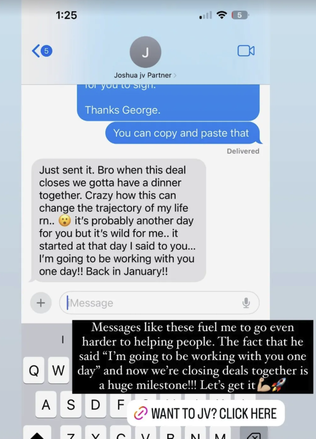 Student message about Brandon's impact
