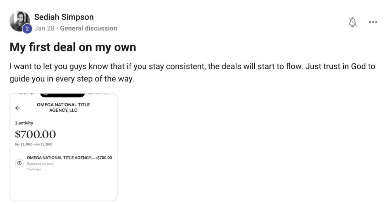 Sediah first deal screenshot