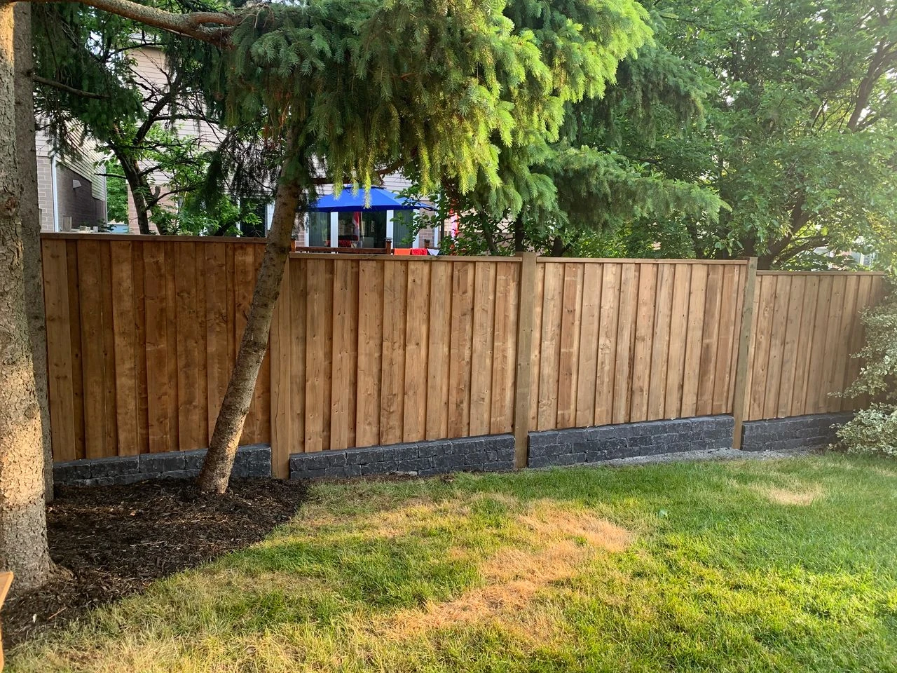 Wood fence