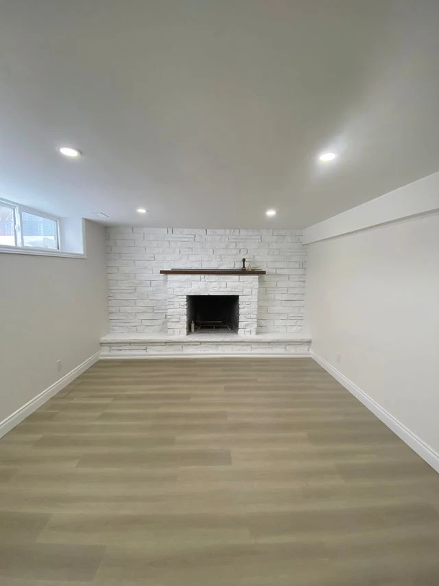Basement fireplace