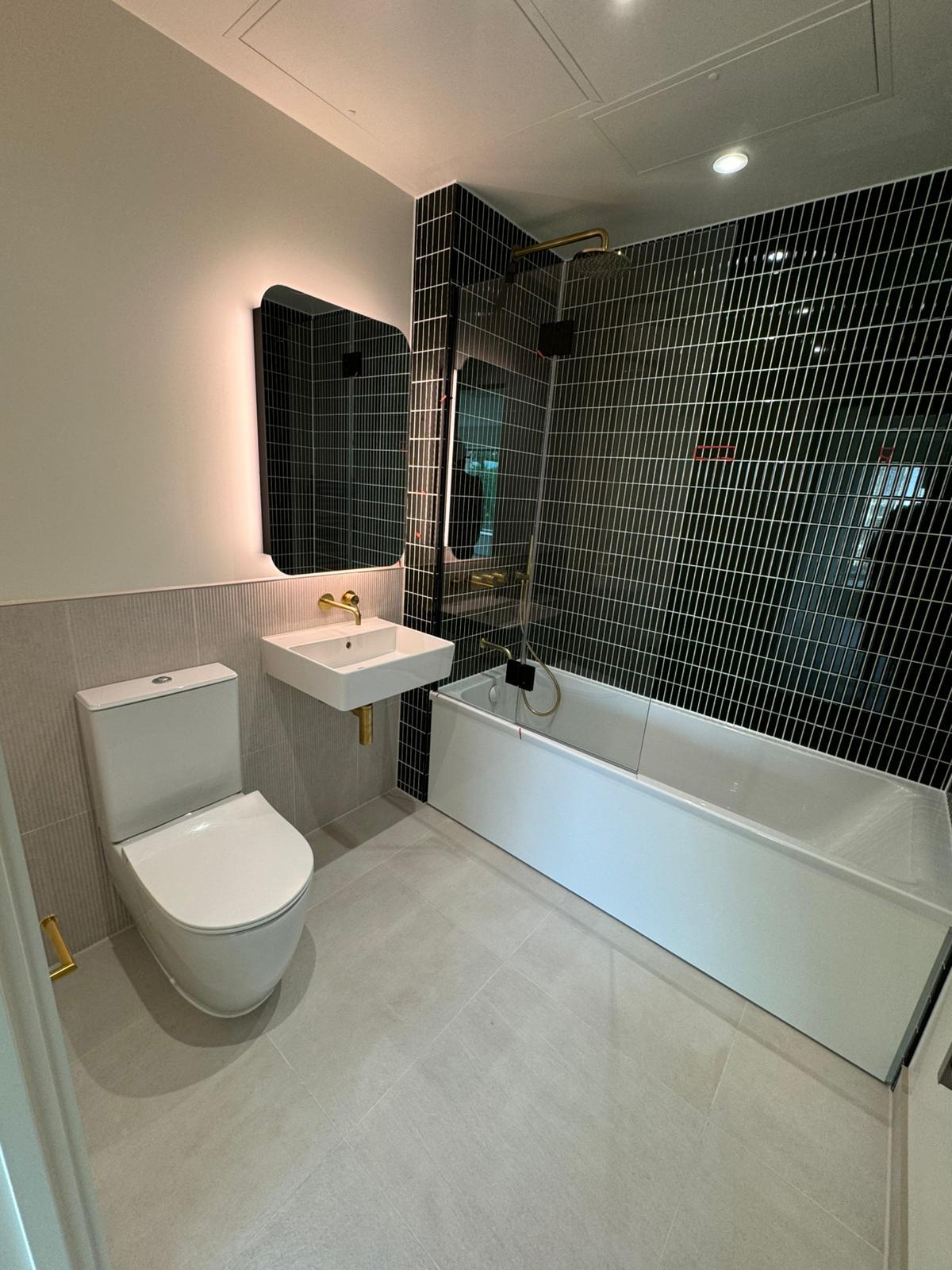 Modern Black & Gold Bathroom