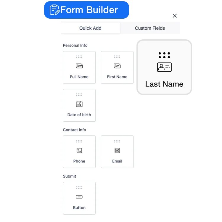 CRM form builder for creating custom lead capture forms