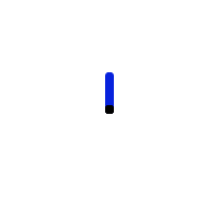 Blue clock hand