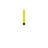 Yellow clock hand