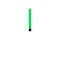 Green clock hand