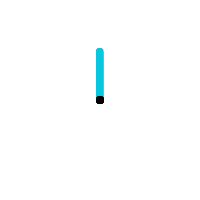 Teal clock hand