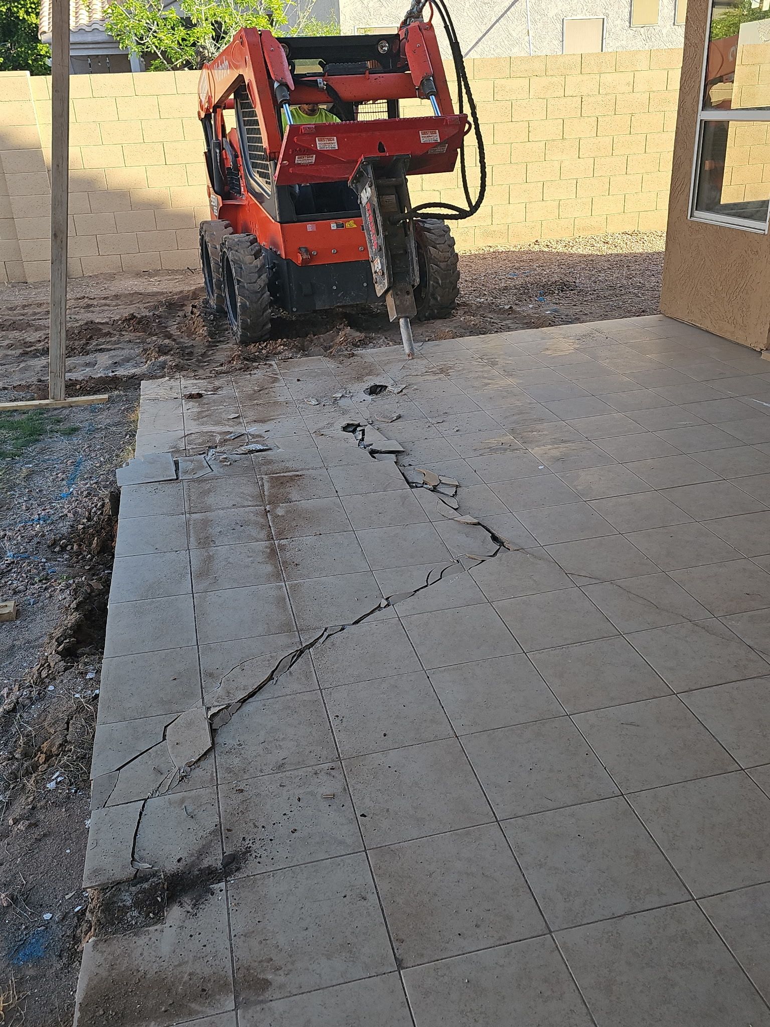 Concrete removal demo Phoenix AZ - New Foundations Construction