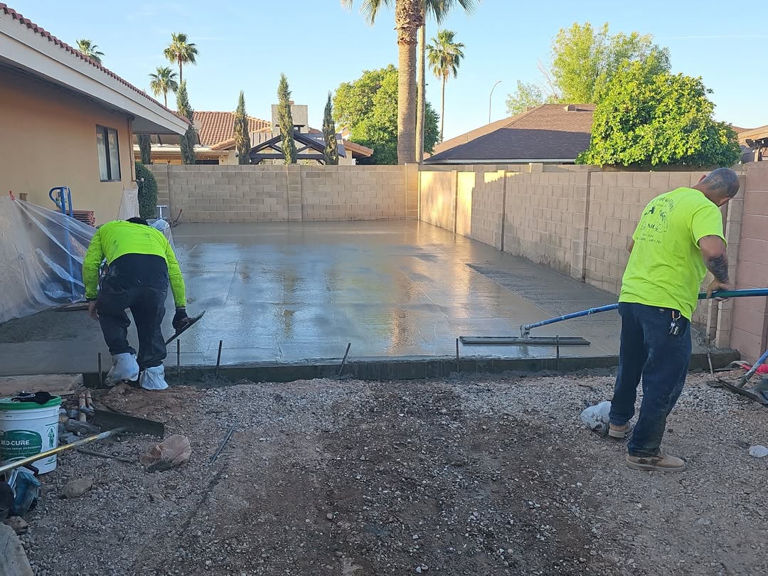New concrete driveway Peoria AZ - New Foundations Construction