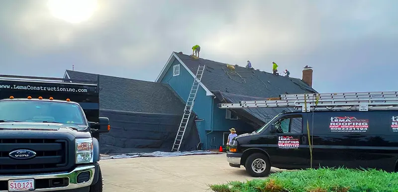 Lema Construction providing roofing services in Brockton MA