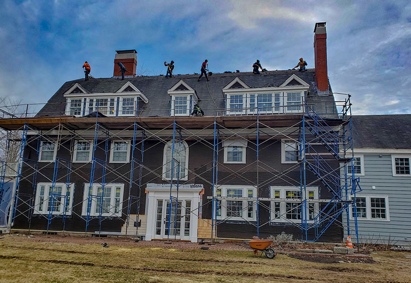Asphalt roofing installation for residential home in Brockton