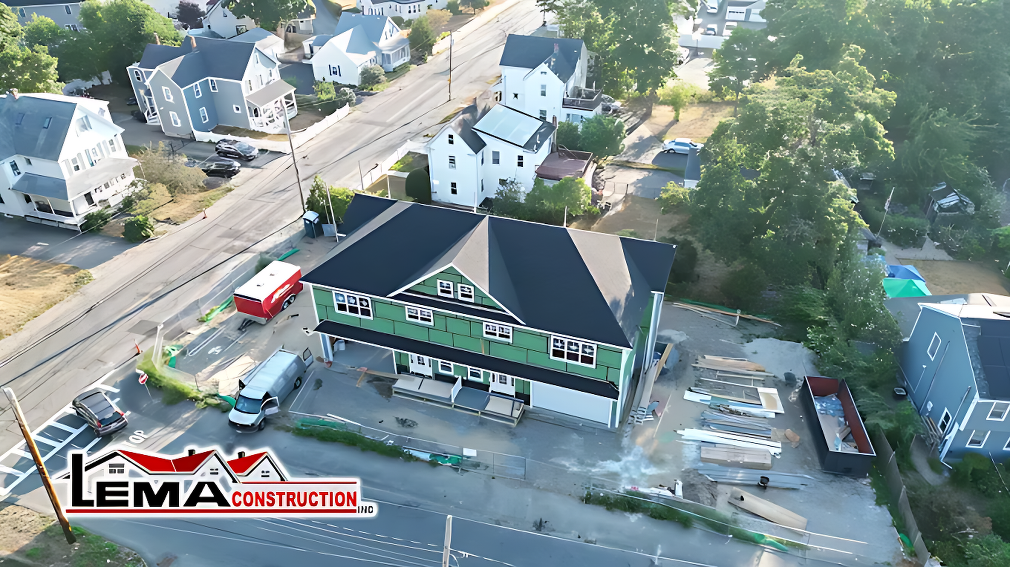 Newly replaced roof on a residential home in Randolph, MA