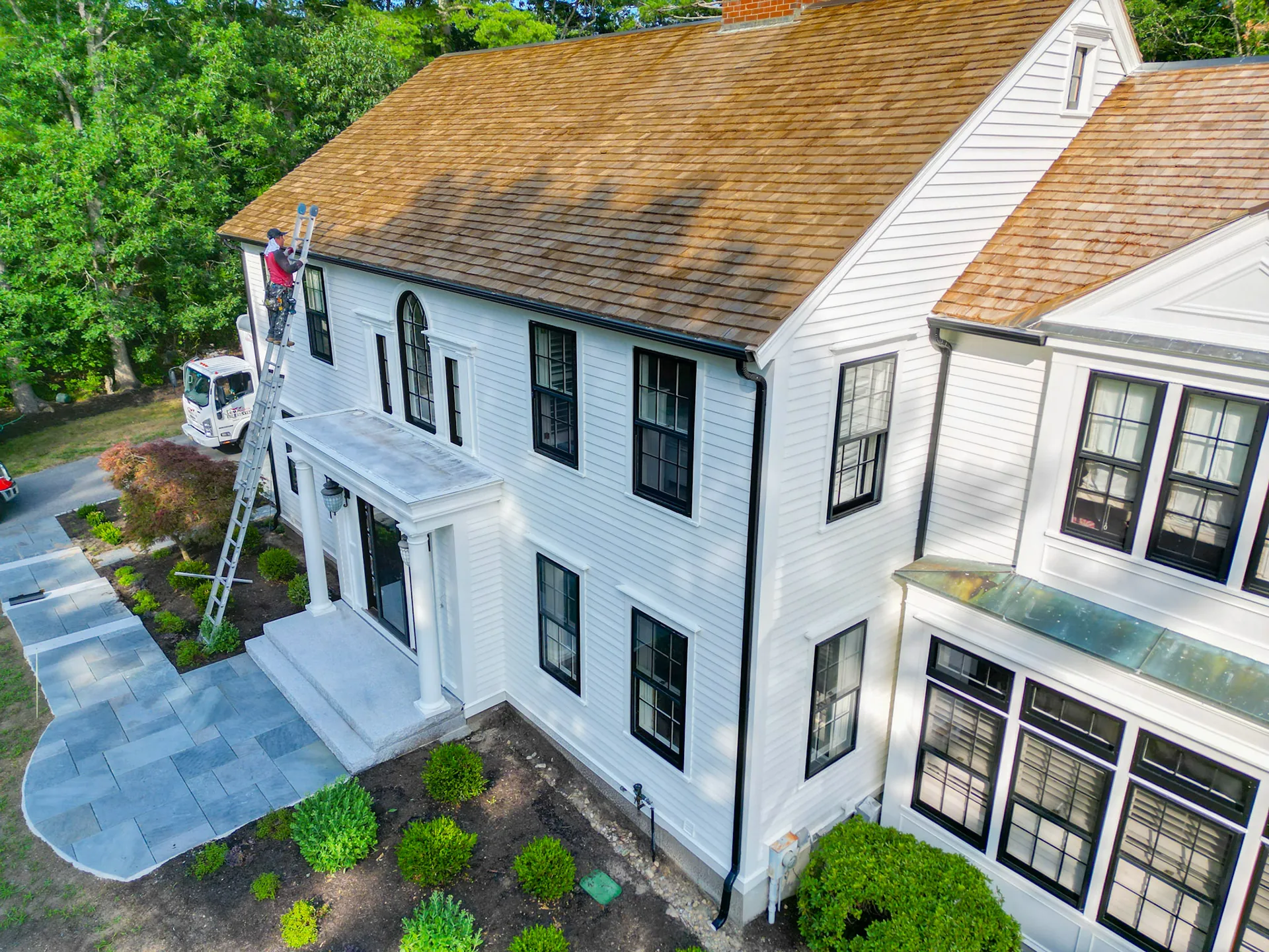 Black Gutters And Downspouts