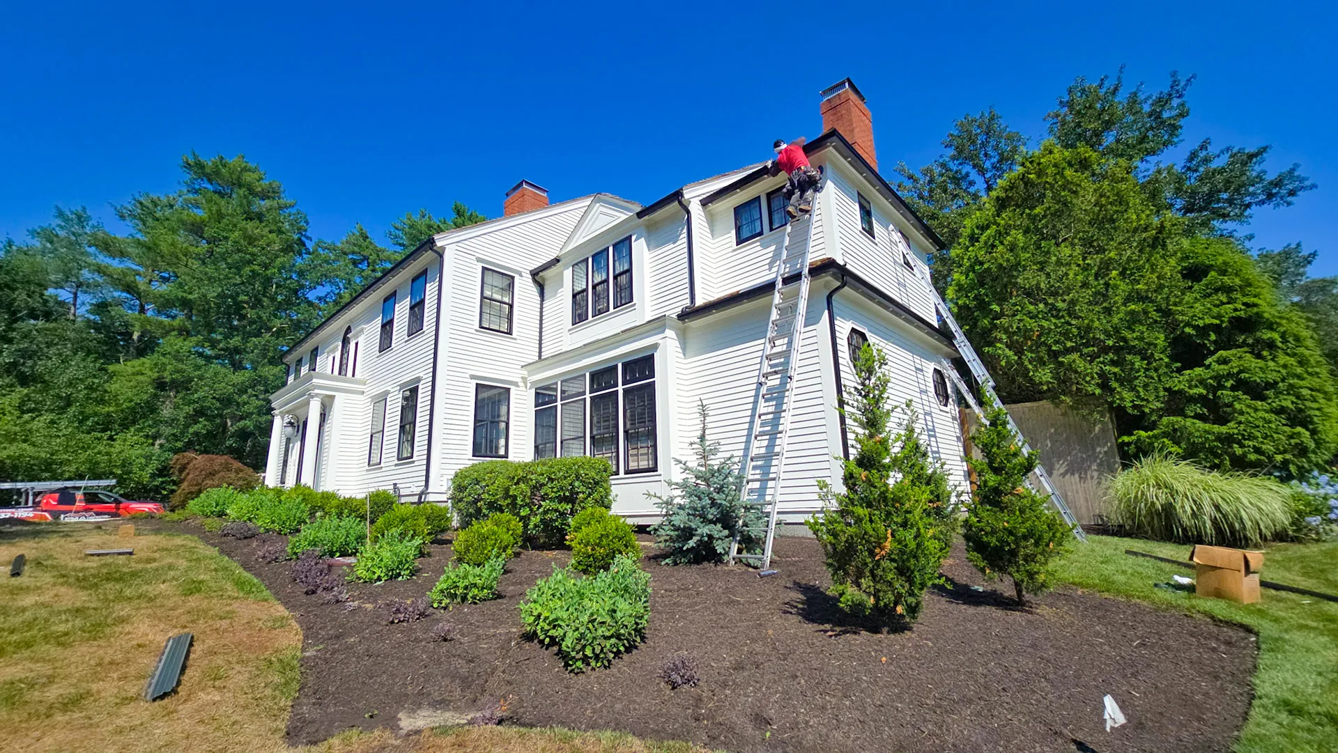 Black Gutters And Downspouts