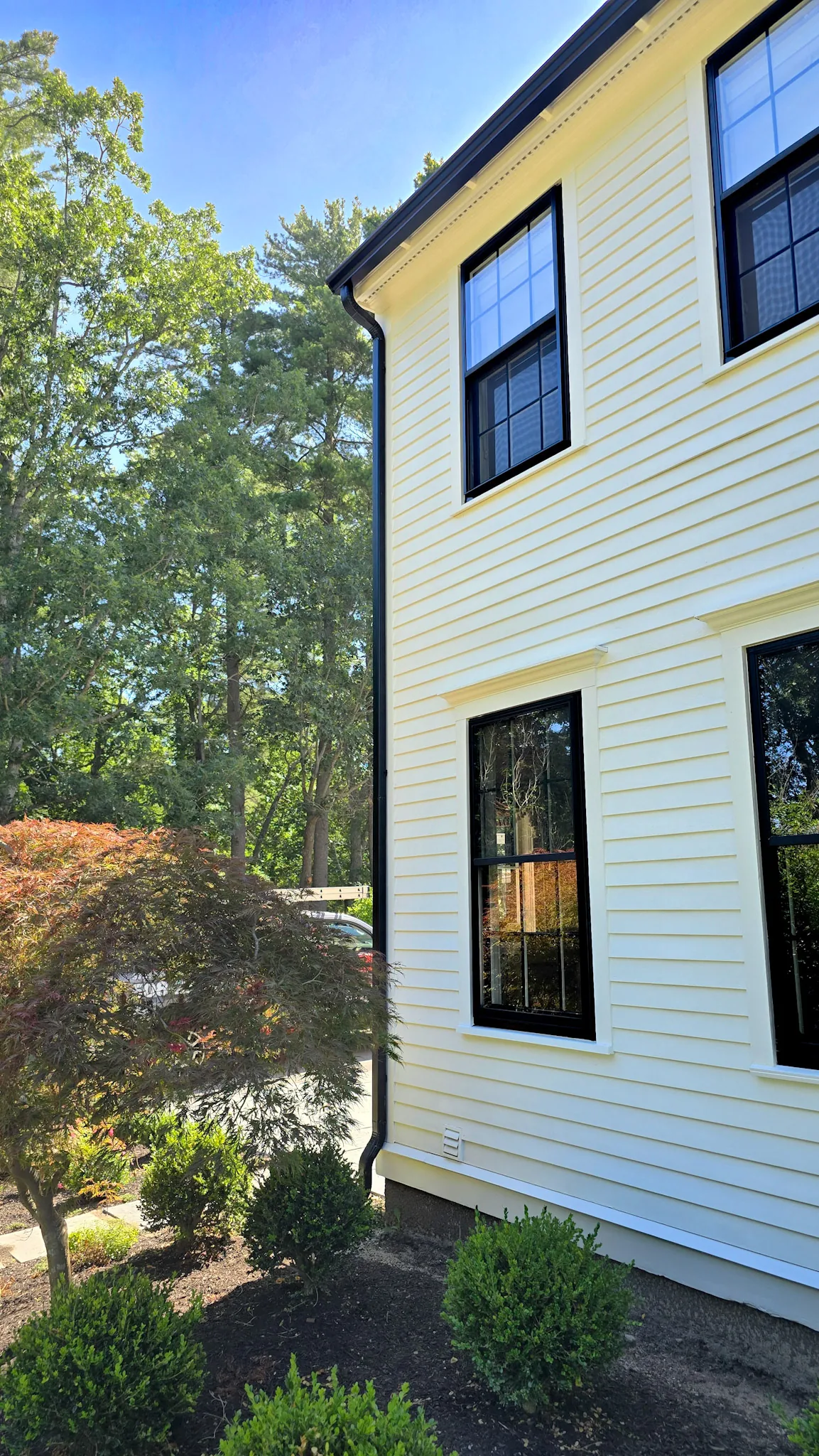 Black Gutters And Downspouts
