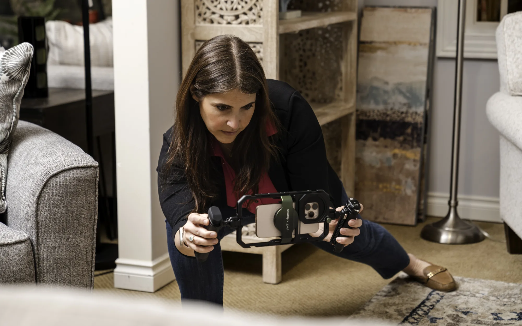 Amanda McGlynn filming local Kitsap County businesses