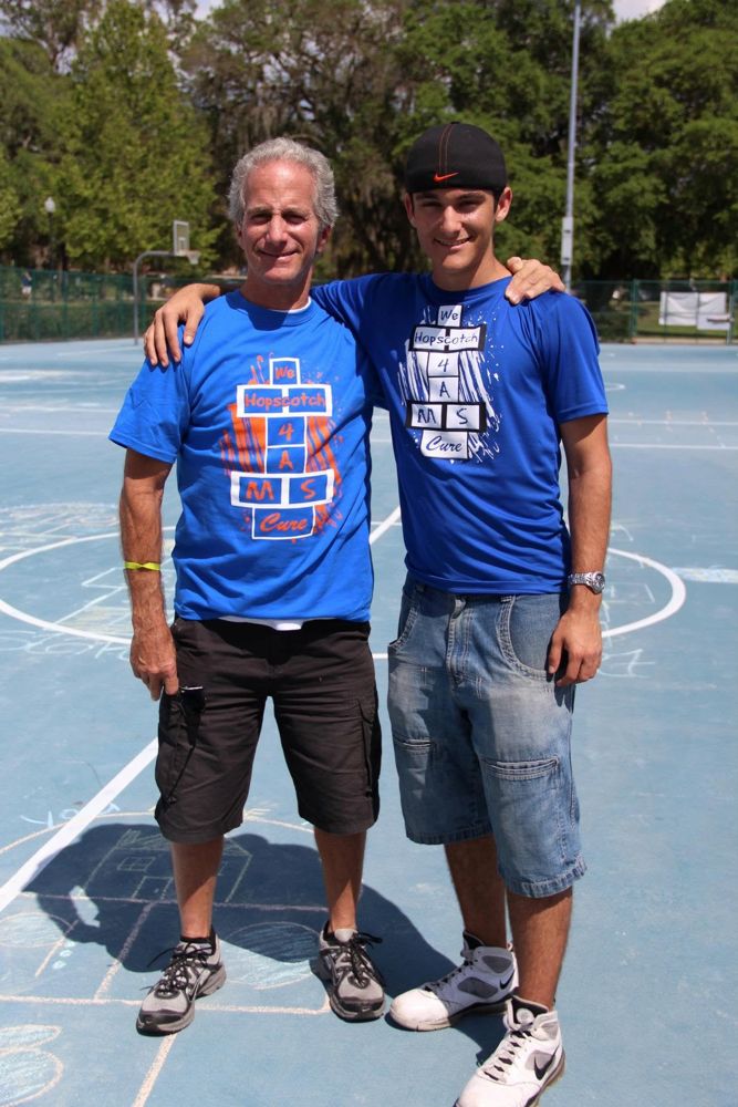 Co-founder David Nassau (right) with his father, who has lived with Multiple Sclerosis since David was in elementary school.