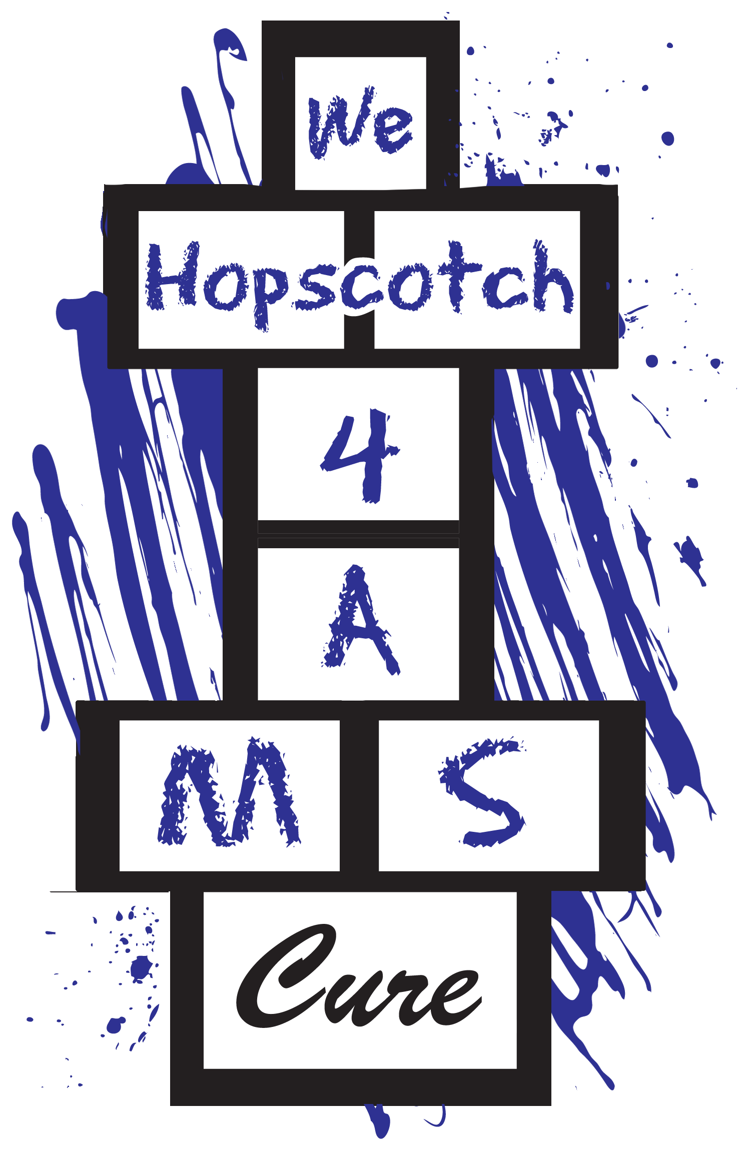 Hopping 4 A Cure hopscotch grid logo