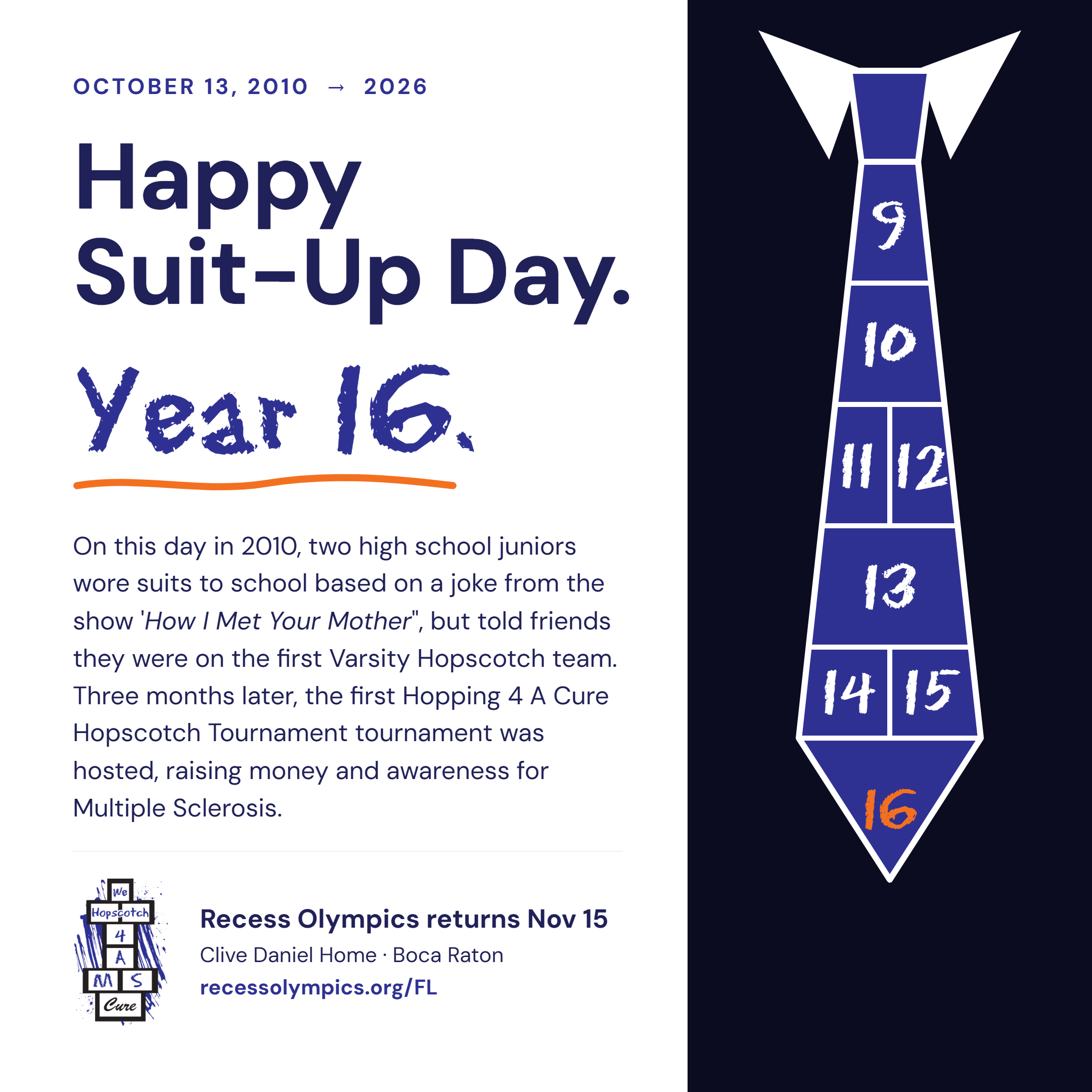 Suit-Up Day social graphic