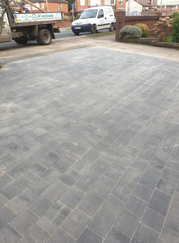Driveway installation completed by JH Landscapes