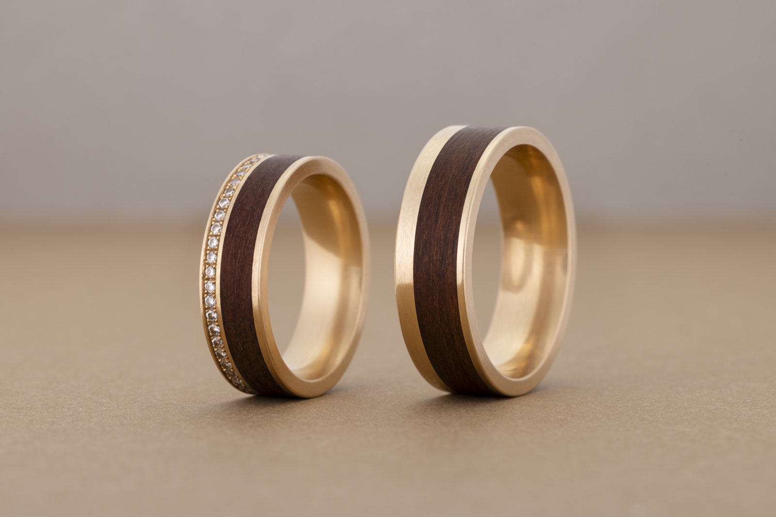 Bentwood Ring aus Holz, Makroaufnahme