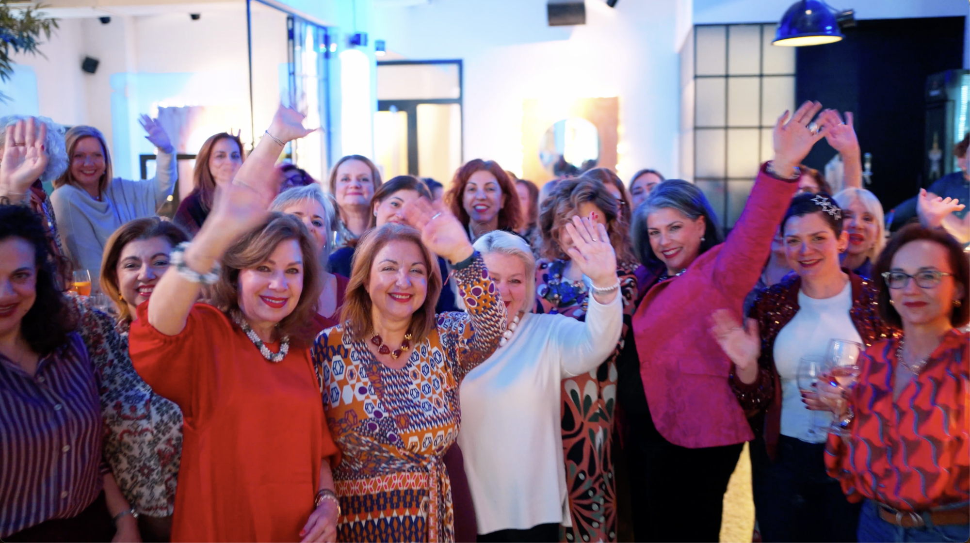 Magda Kazoli with women from the Visual Voice® Academy