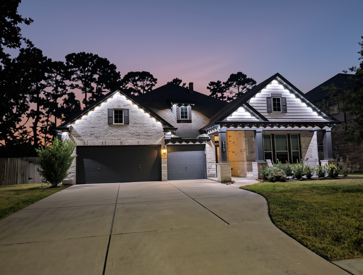 Professional lighting installation crew with tools and equipment ready for outdoor landscape and accent lighting projects.
