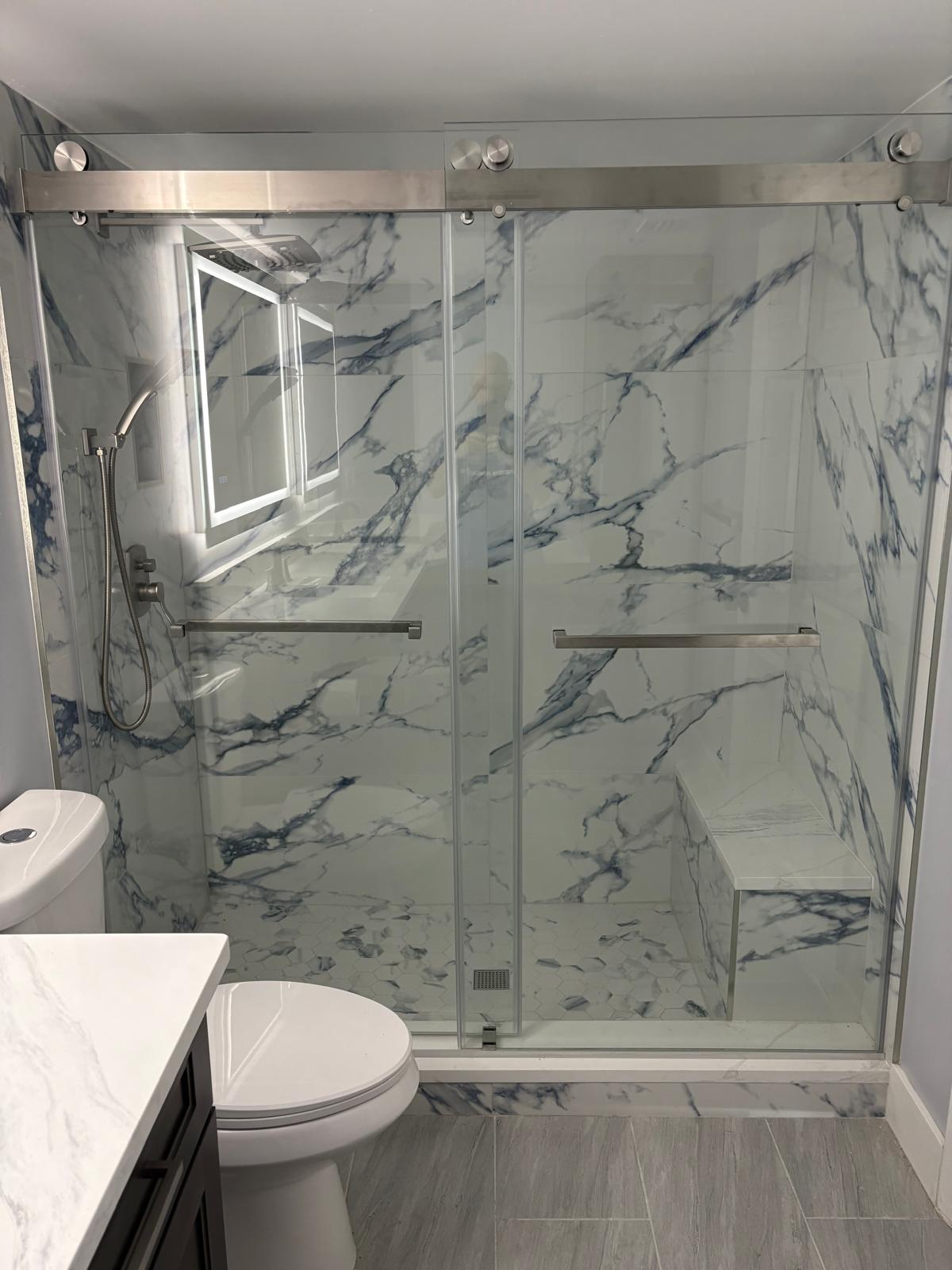 Bathroom after remodel by Custom Bath and Tile