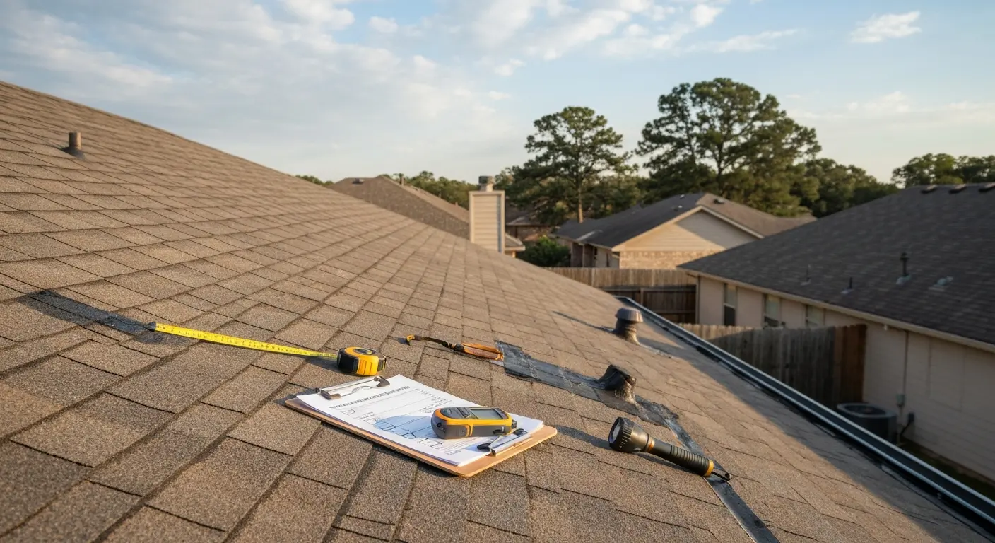 Roof maintenance inspection in Choctaw