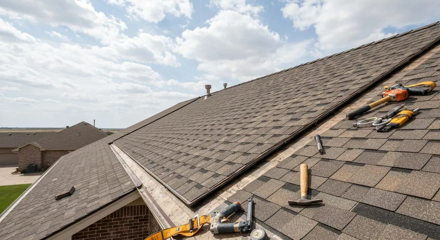 Storm damage roof repair