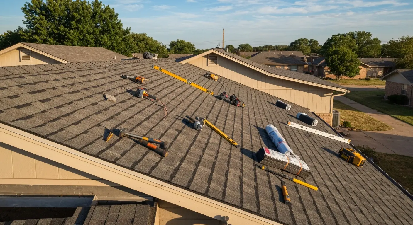 Residential roof repair in Bethany