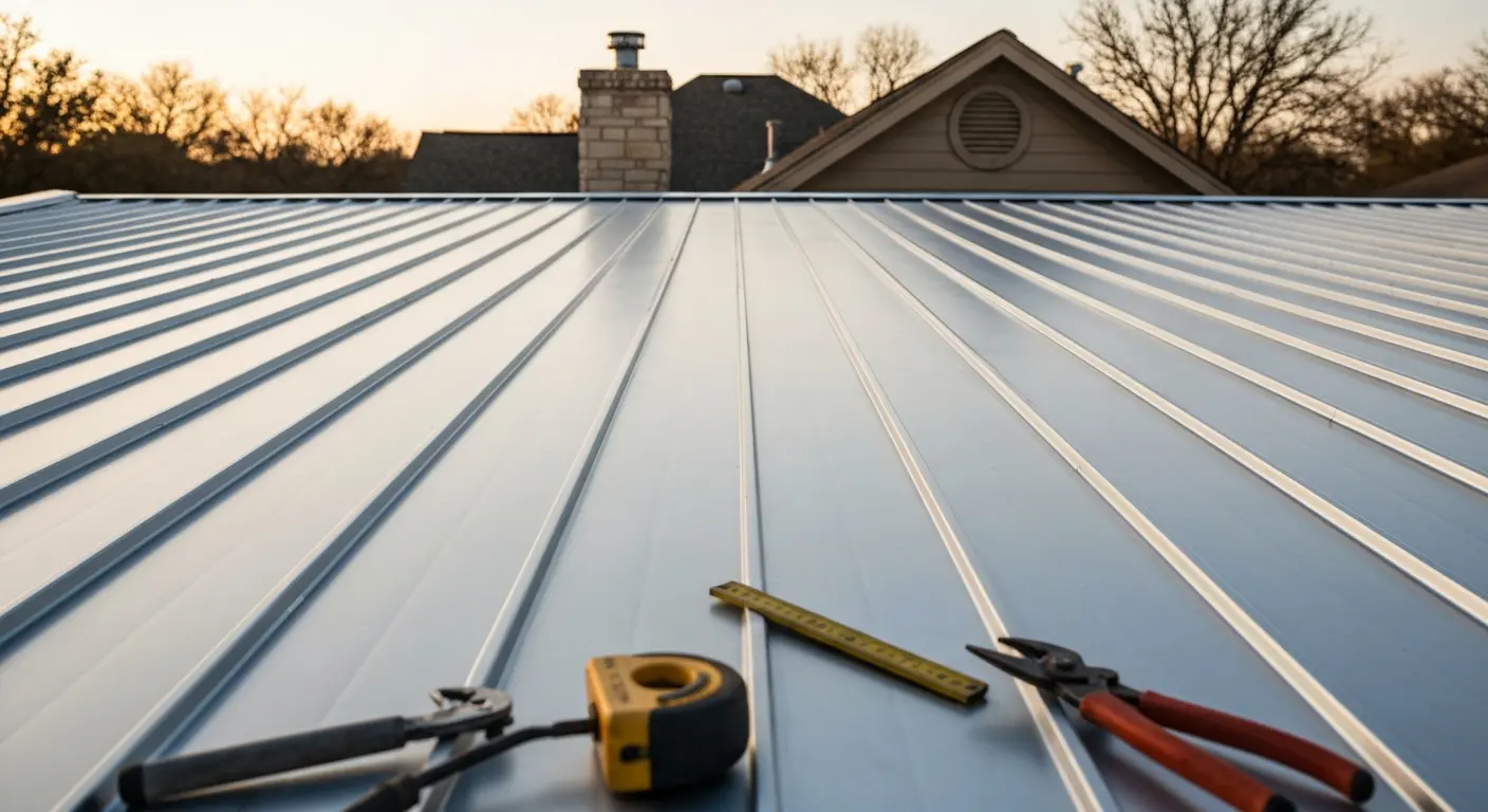 Metal roof installation