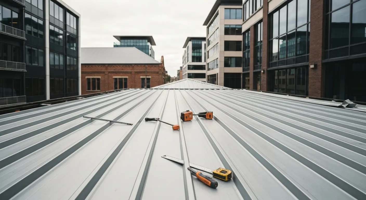 Commercial roof installation
