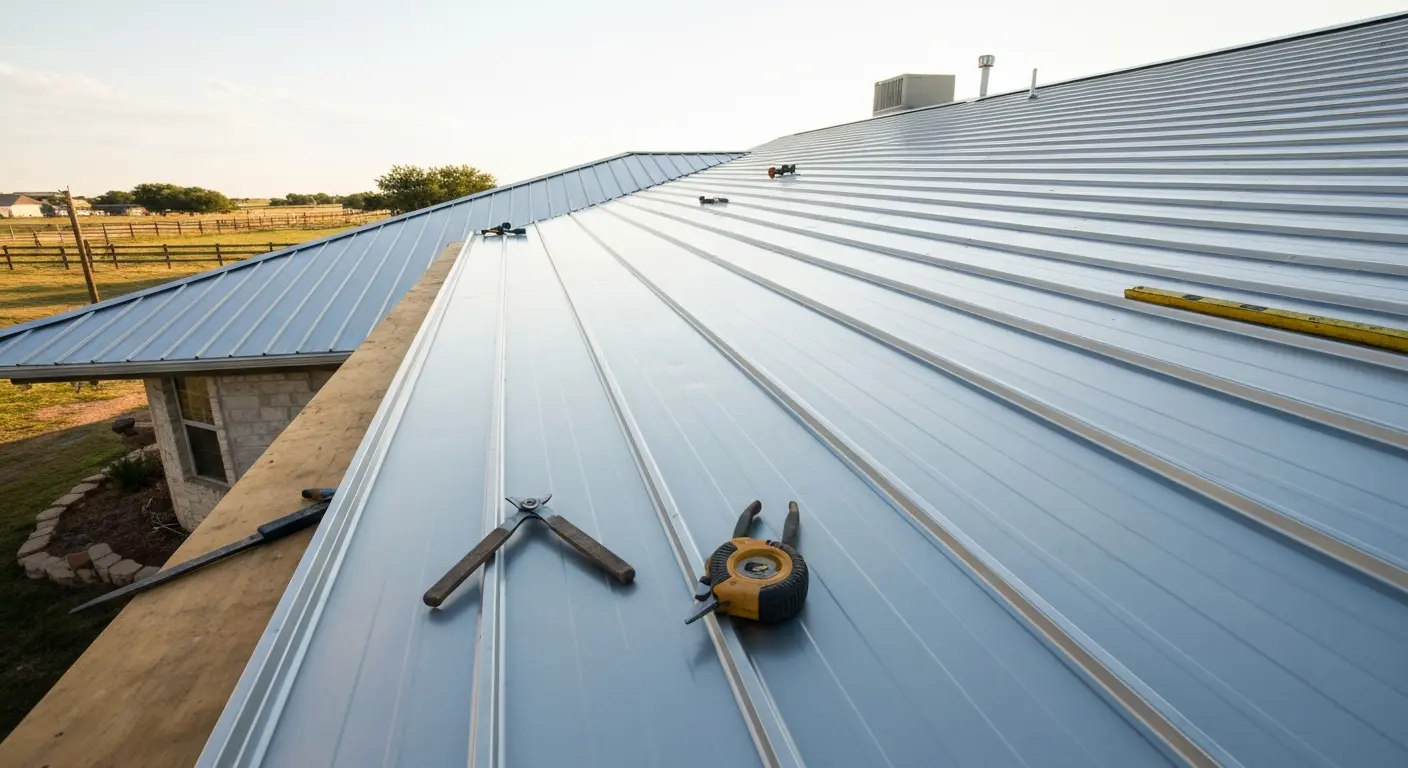 Metal roof installation