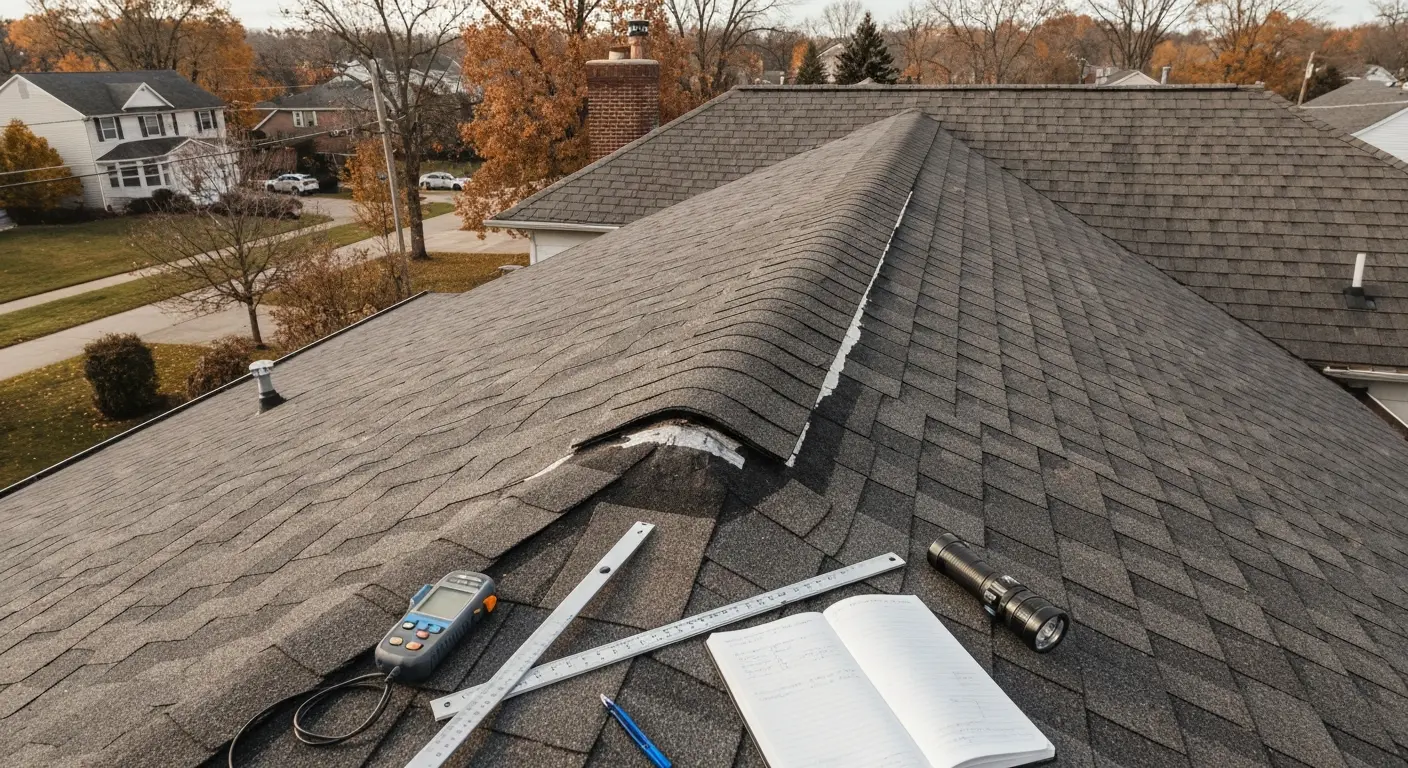 Roof maintenance inspection
