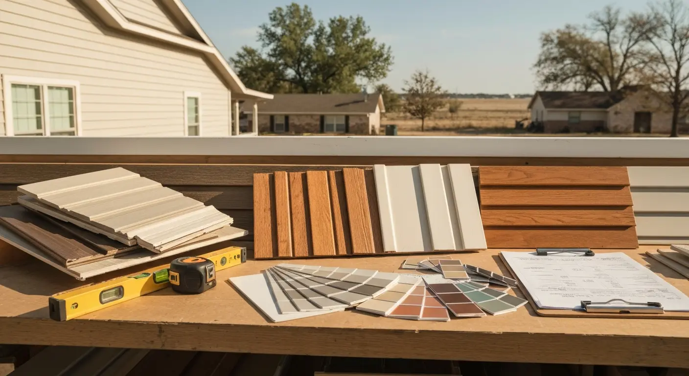 Siding material samples and consultation