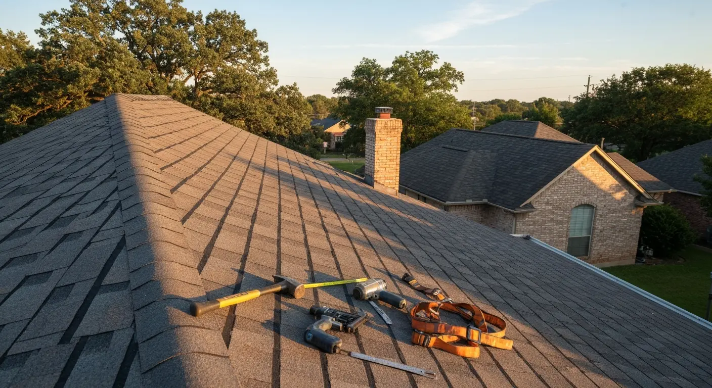 Residential roof repair in Ardmore