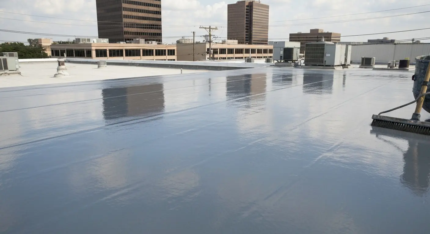 Roof coating application
