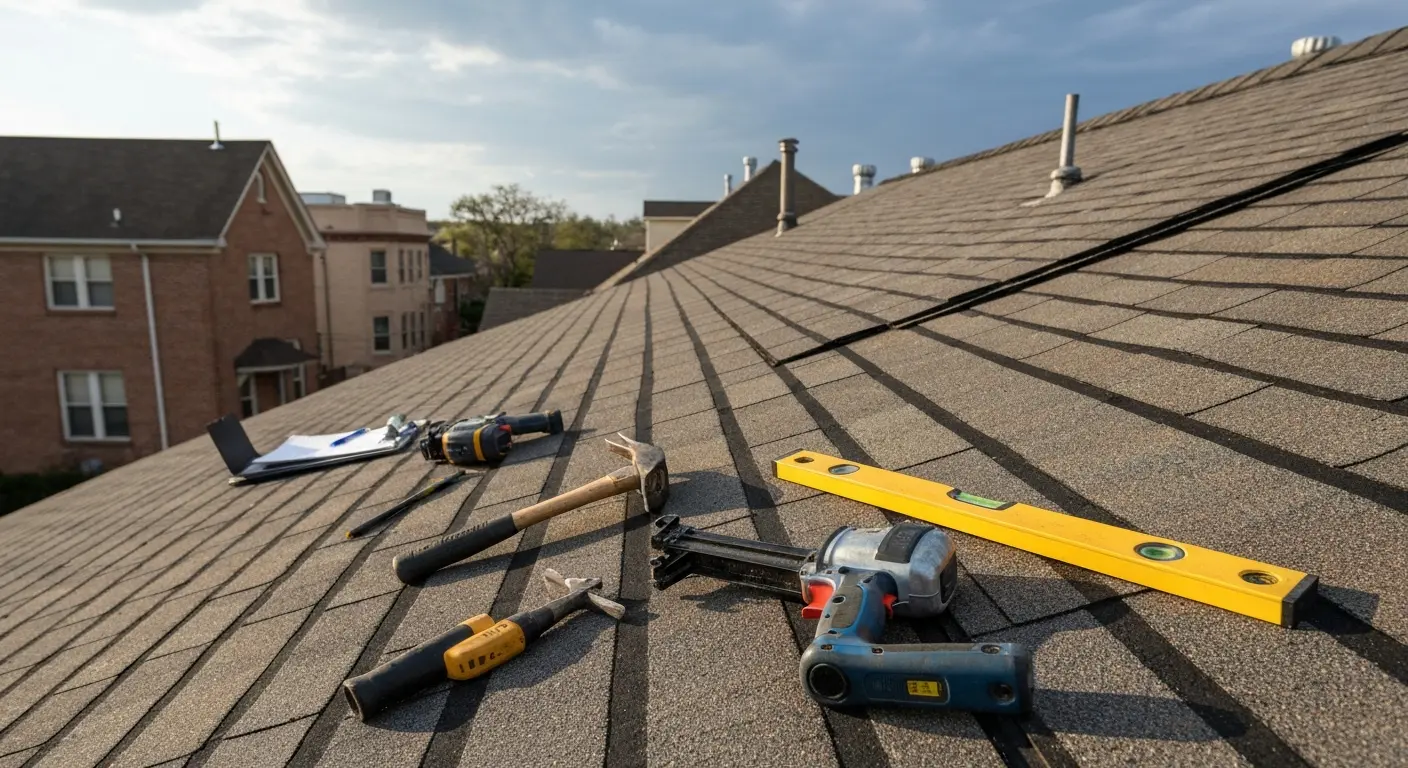 Storm damage roof repair in OKC