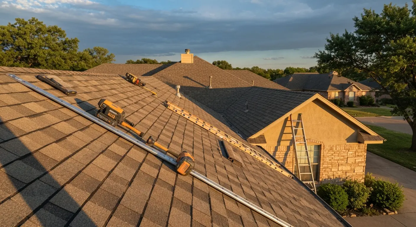 Storm damage roof repair